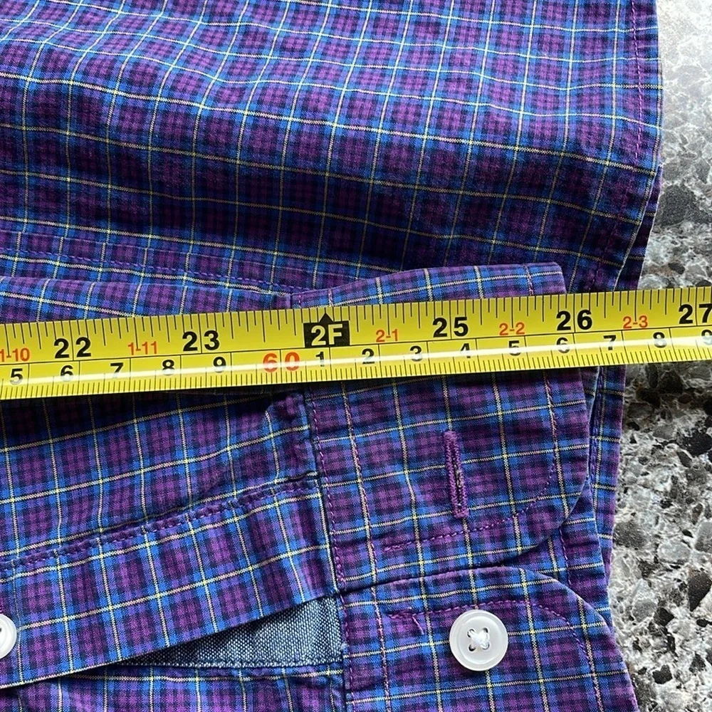 J. Crew  100%cotton shirt men’s‎ XL. (17-17.5) purple button-down long sleeve